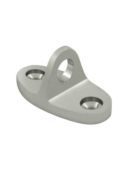 Solid-Brass Eye Loop for Hook and Eye in Satin Nickel.